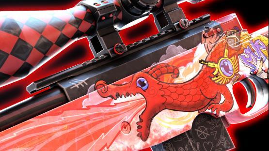 AWP l Doodle Lore (DRAGON GLITTER) red 1