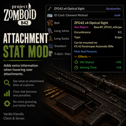 Attachment Stats Tooltip – Project Zomboid Mod