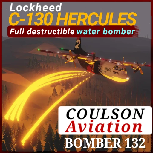 Lockheed C-130 Hercules Coulson aviation bomber 132 (Full destructible water bomber)
