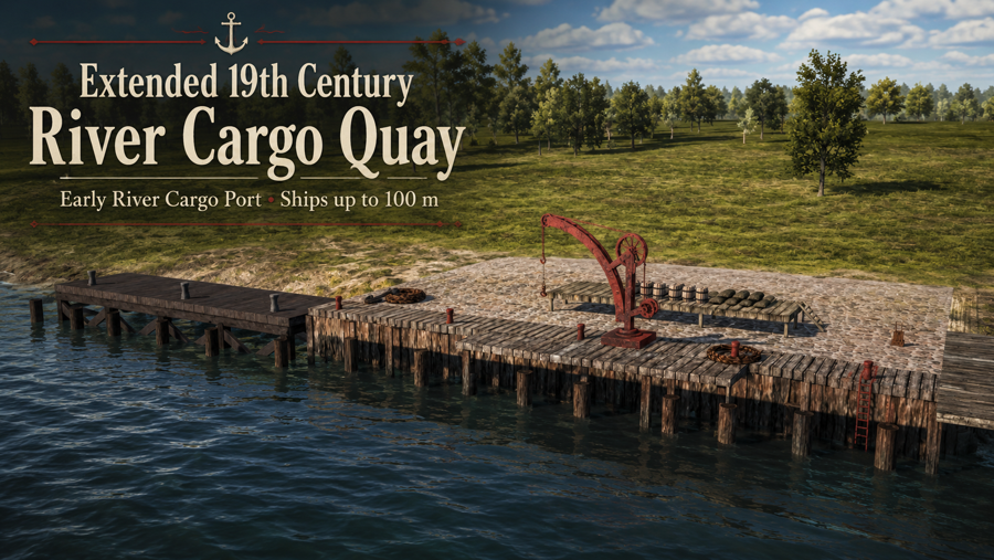 Extended 19th Century River Cargo Quay