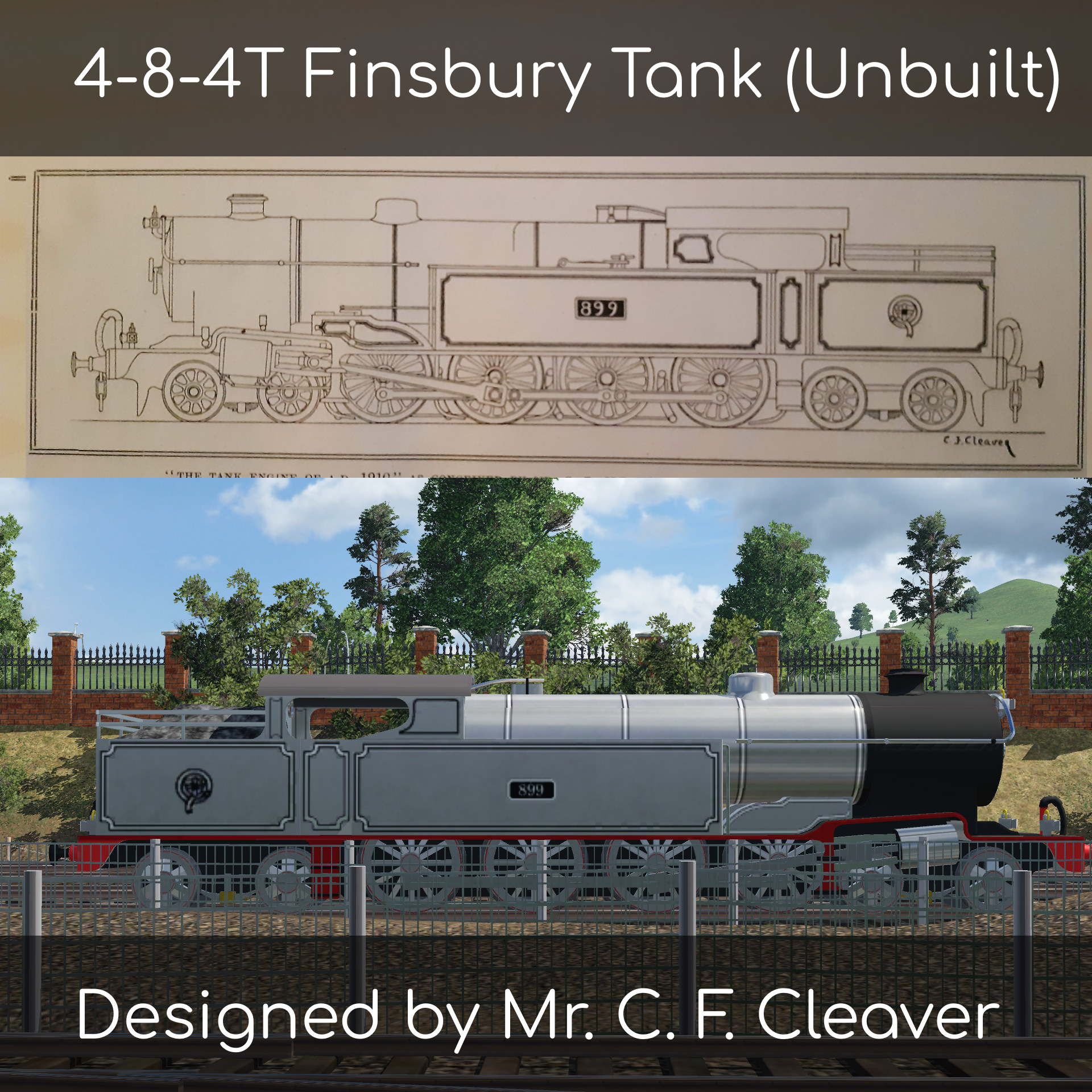 4-8-4T 'Finsbury Tank' (Unbuilt)