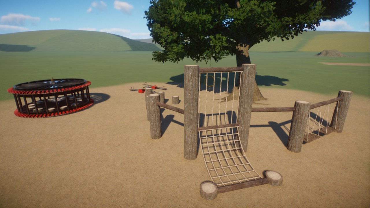 Playground / simple scenery / climbing constructions