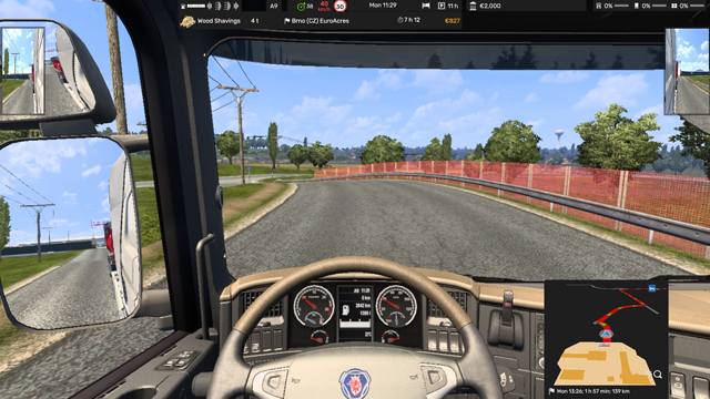 Adviser Top Bar bottom map - ETS2 HUD