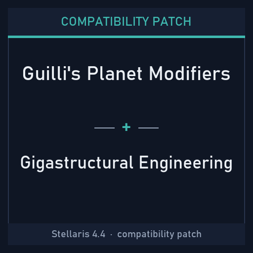 Compatibility Patch: Guilli's Planet Modifiers + Gigastructural Engineering