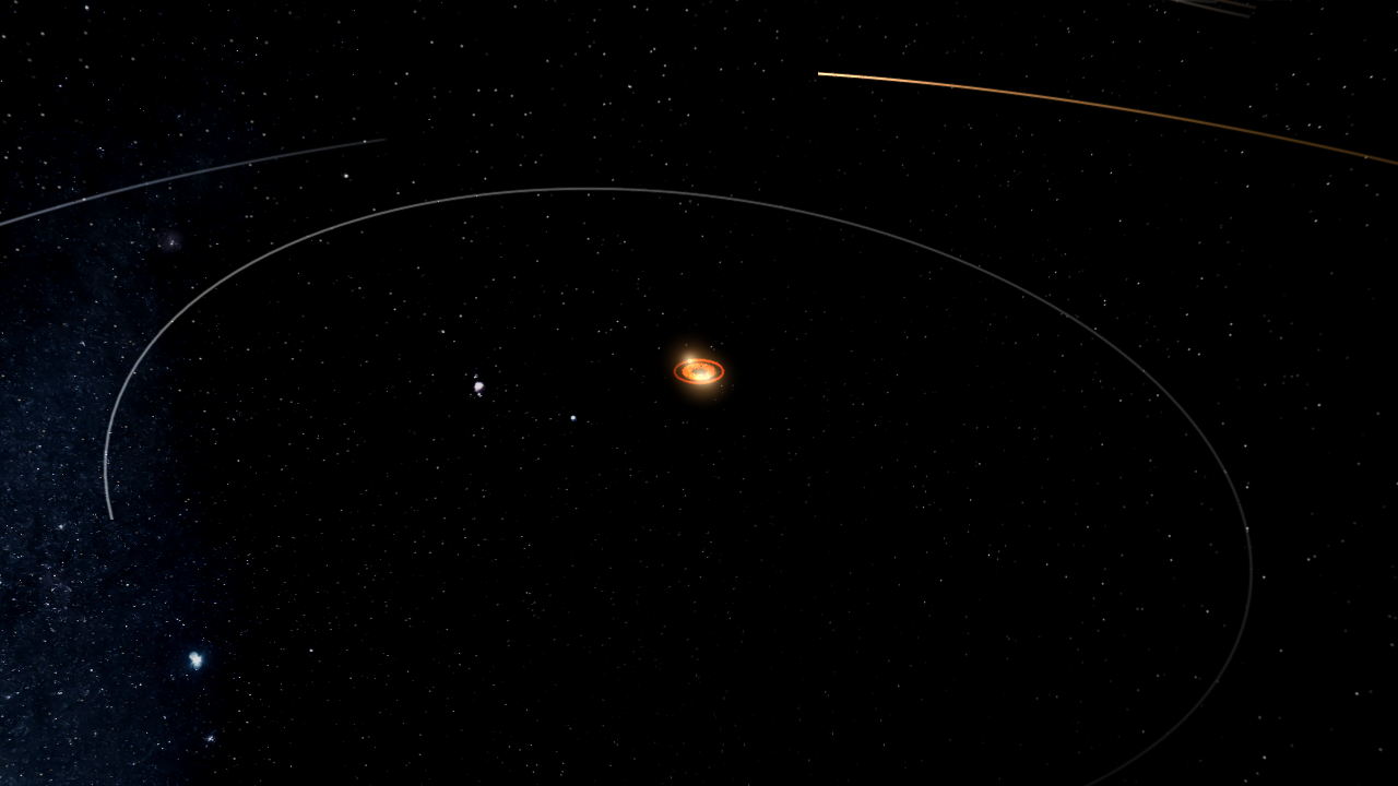 Solar System Orbiting 3 Stars