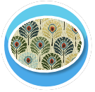 Ozcrea Tapis cercle Paon v1 preview