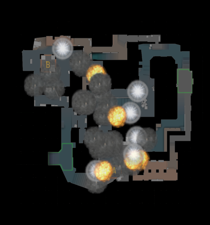 Basic mirage utility [smoke, flash, molotov, HE]