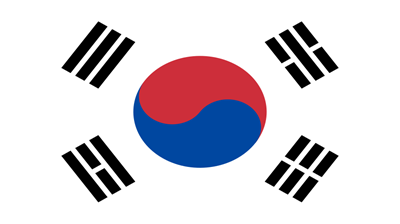 The flag of South Korea