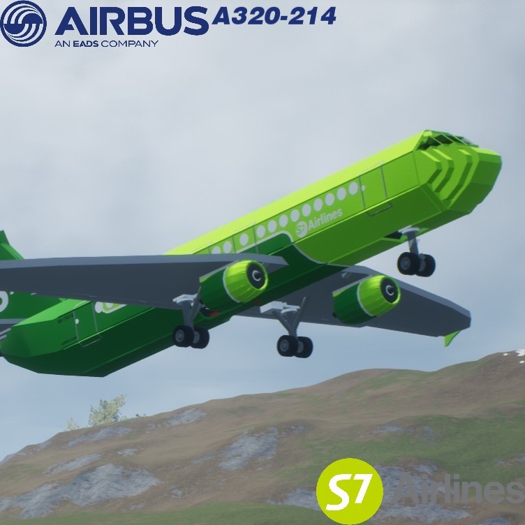 Softbody AIR LINER Airbus A320-214 S7 Airlines