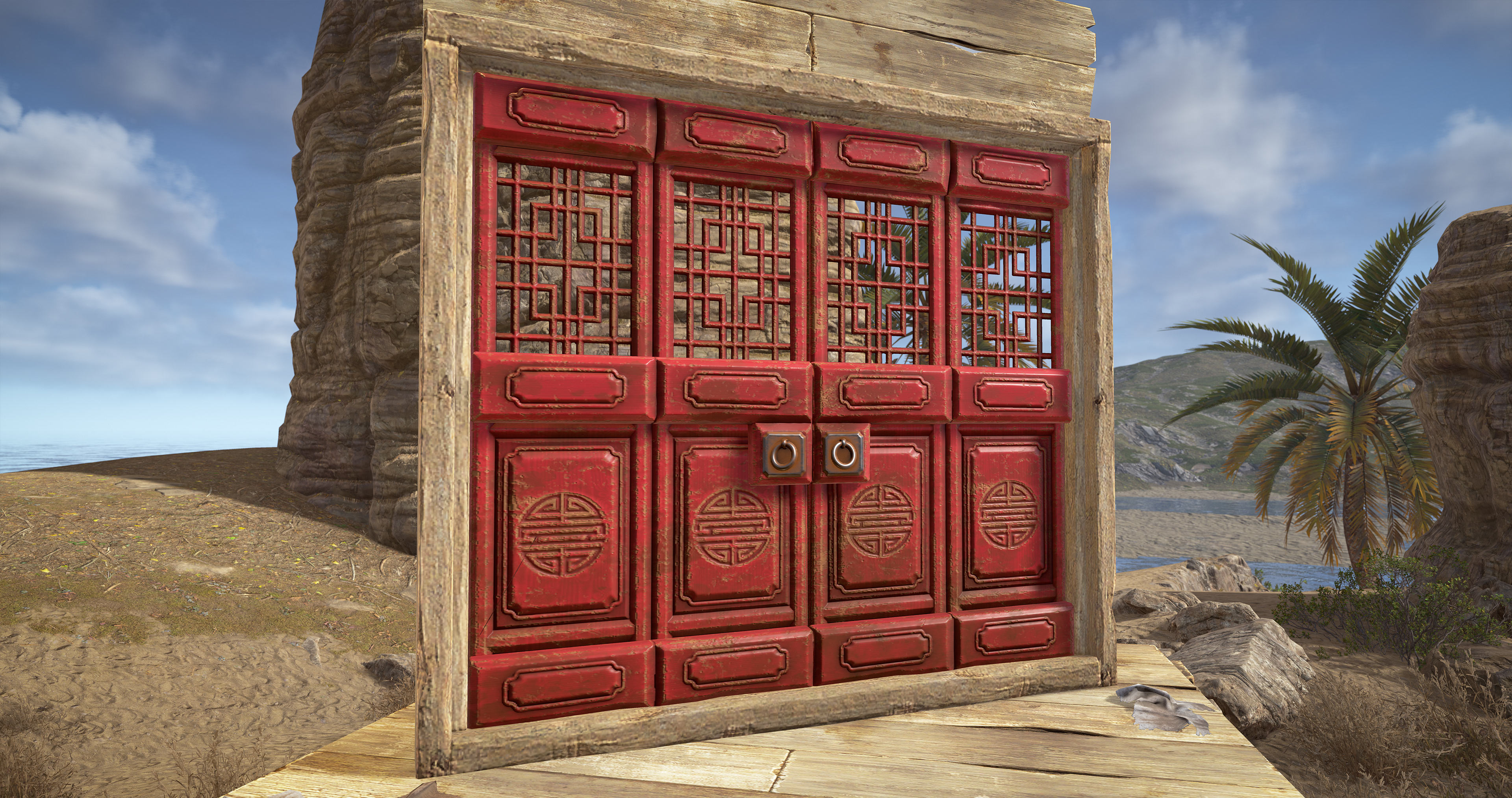 Chinese Panel Wooden Doors thumbnail 9