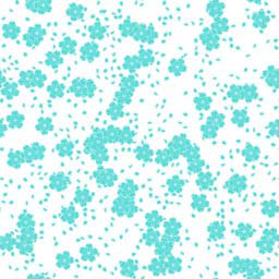 KBS1b Slider Sakura Blossoms Teal and White