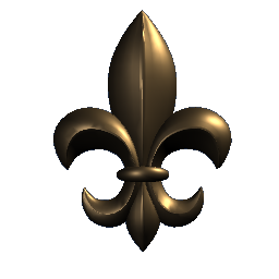 Brass Fleur De Lis Wall Hanging