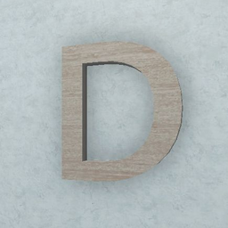 Hanging Letter D (Wood)