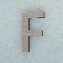 Hanging Letter F (Wood)