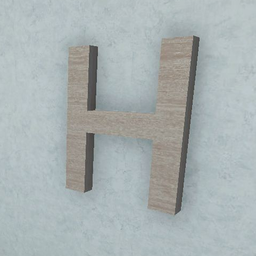 Hanging Letter H (Wood)