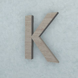 Hanging Letter K (Wood)