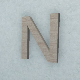 Hanging Letter N (Wood)