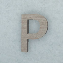 Hanging Letter P (Wood)