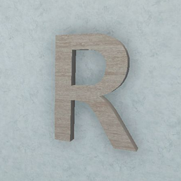 Hanging Letter R (Wood)