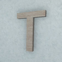 Hanging Letter T (Wood)