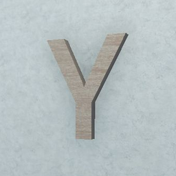 Hanging Letter Y (Wood)