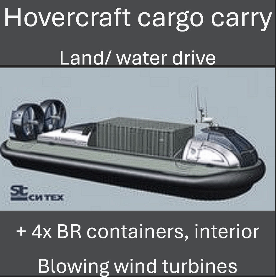 Great hovercraft cargo carrier