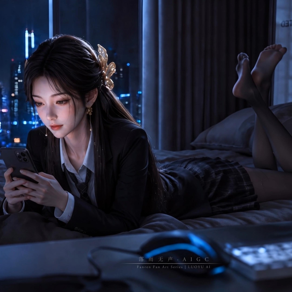梅凝JK玩手机-凡人修仙传-落雨无声 preview