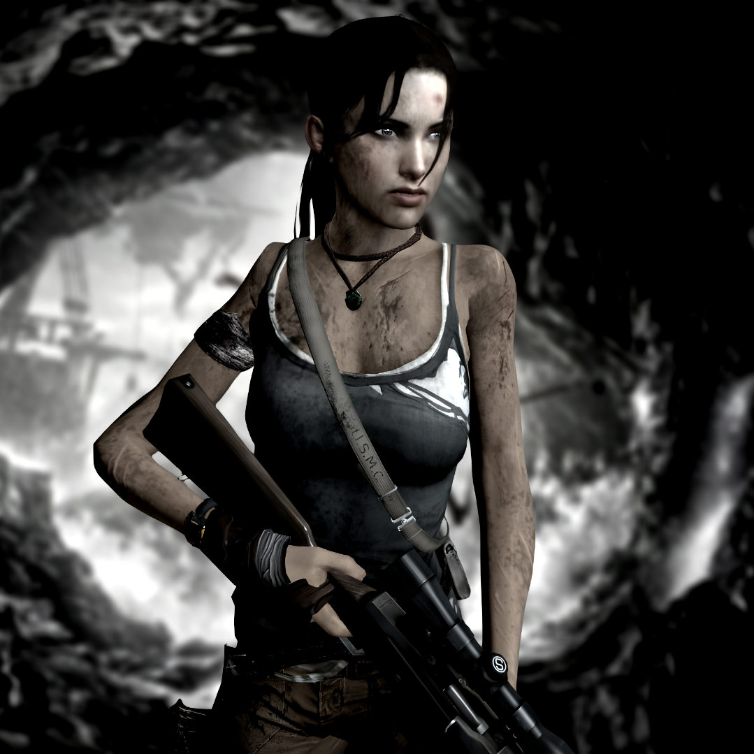 Zoey Dressed as Lara Croft [Tomb Raider 2013]