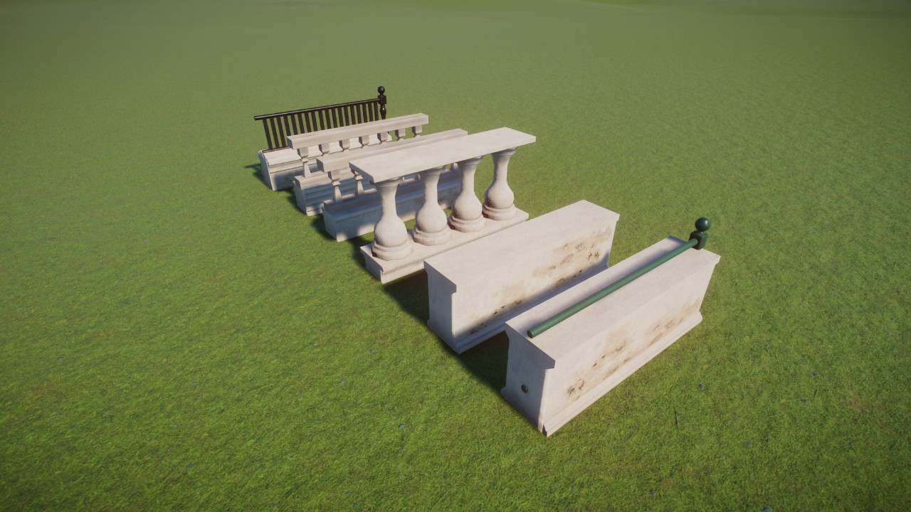 Set of (Limestone) Fences nr 2 by DeLadysigner