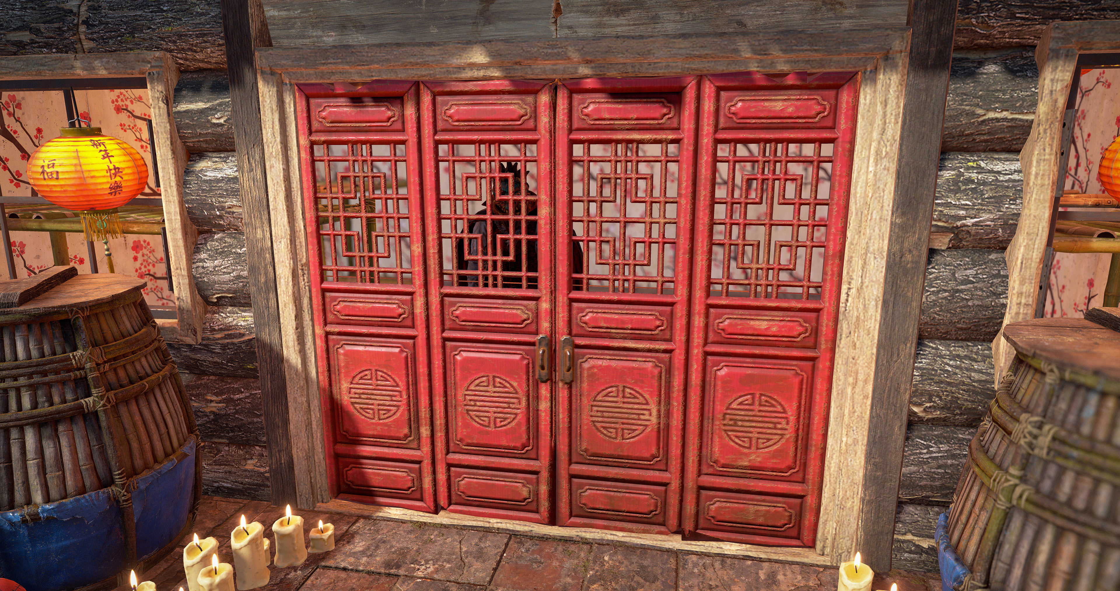 Chinese Panel Wooden Doors thumbnail 2
