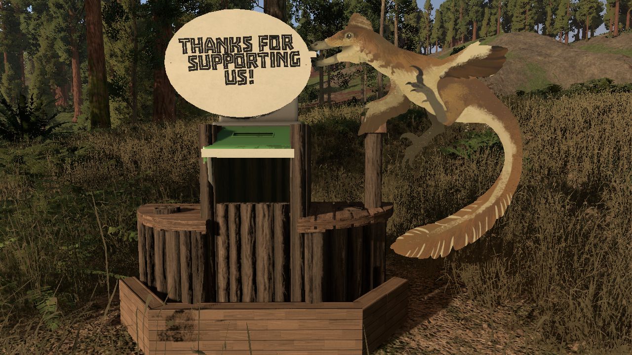 Velociraptor "Thank You" Donation Box