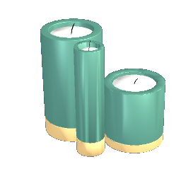 Candle Trio Aqua
