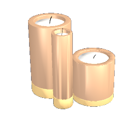 Candle Trio Peach