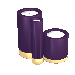Candle Trio Purple