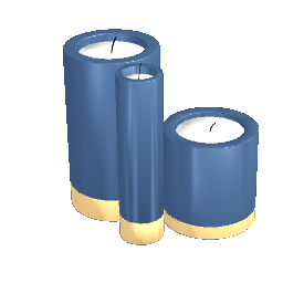Candle Trio Blue