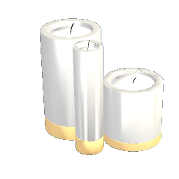 Candle Trio White