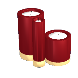 Candle Trio Red