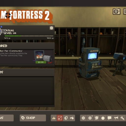 Blue team locker room background map – Team Fortress 2 Mod