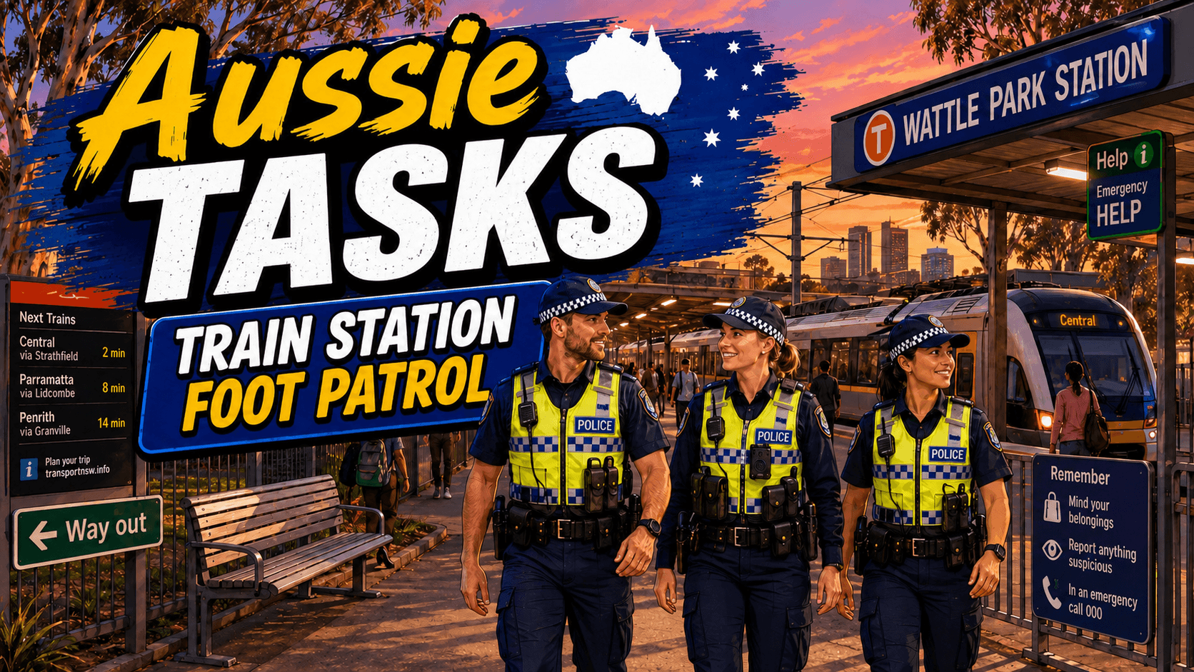 Aussie Callouts - Foot patrol at train station
