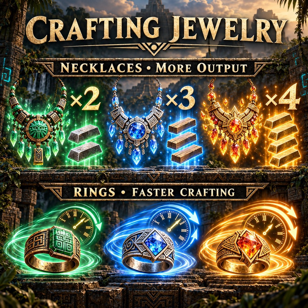 Output Multiplier Necklace and Crafting Speed Ring/產出物倍數項鍊與製作速度戒指 preview