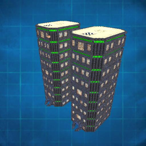 twin obsidian towers