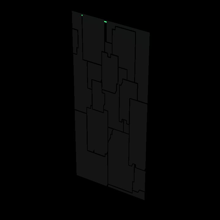 Scifi light panels - vert green
