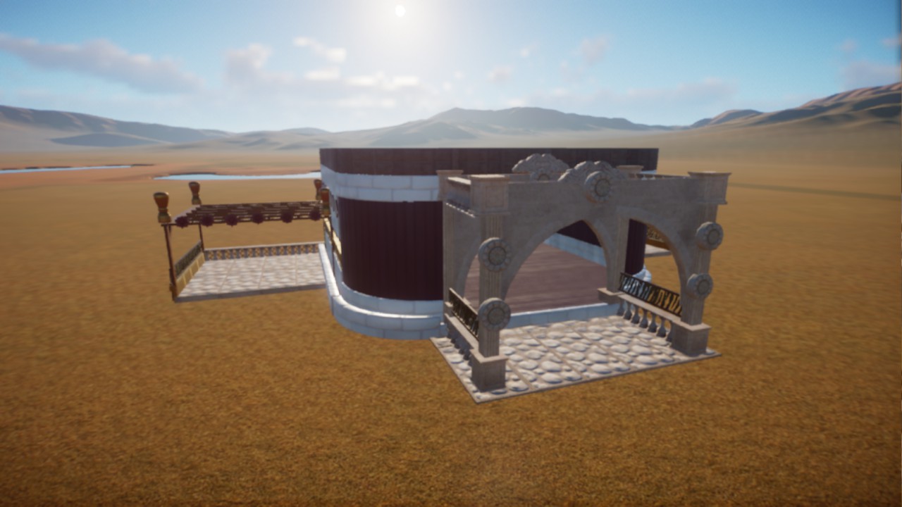 Empty abstract stone house
