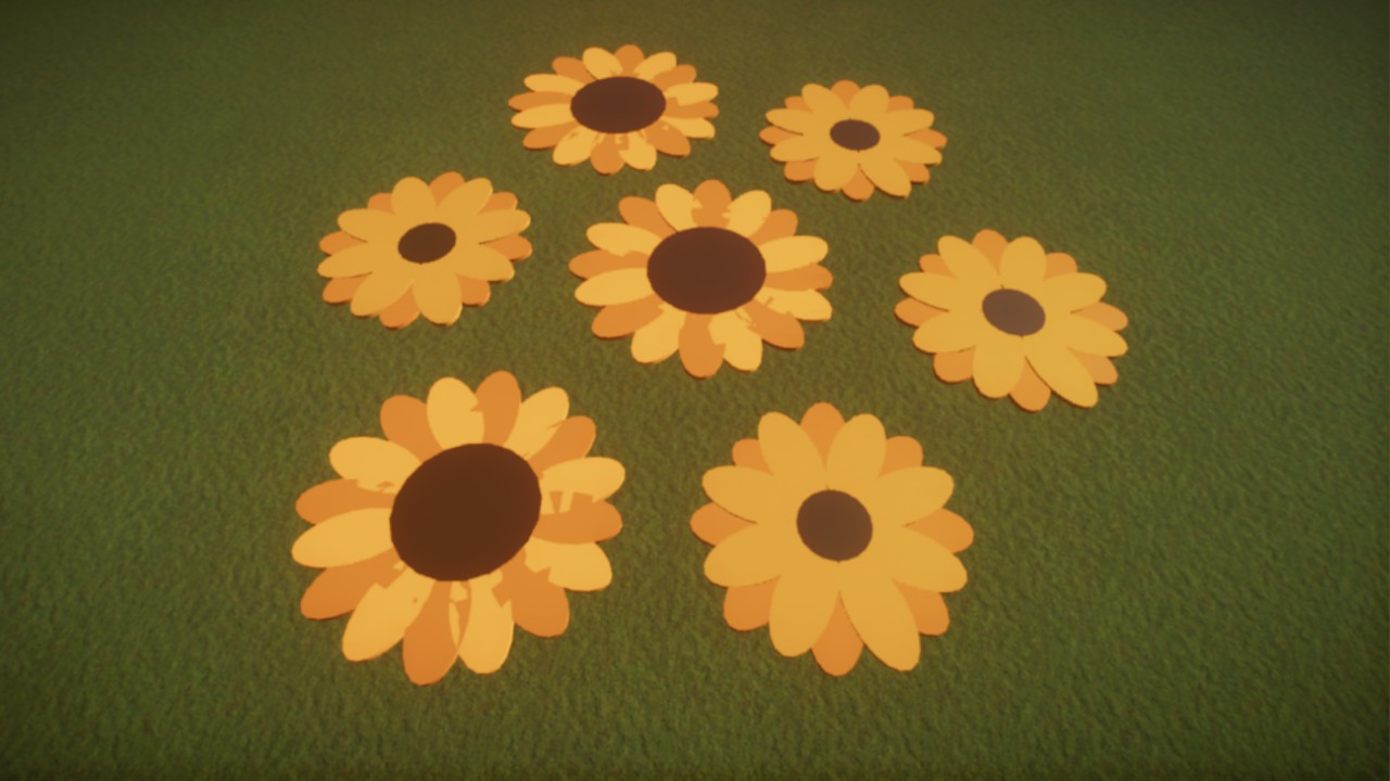 Sunny flowers - FlatArtSet