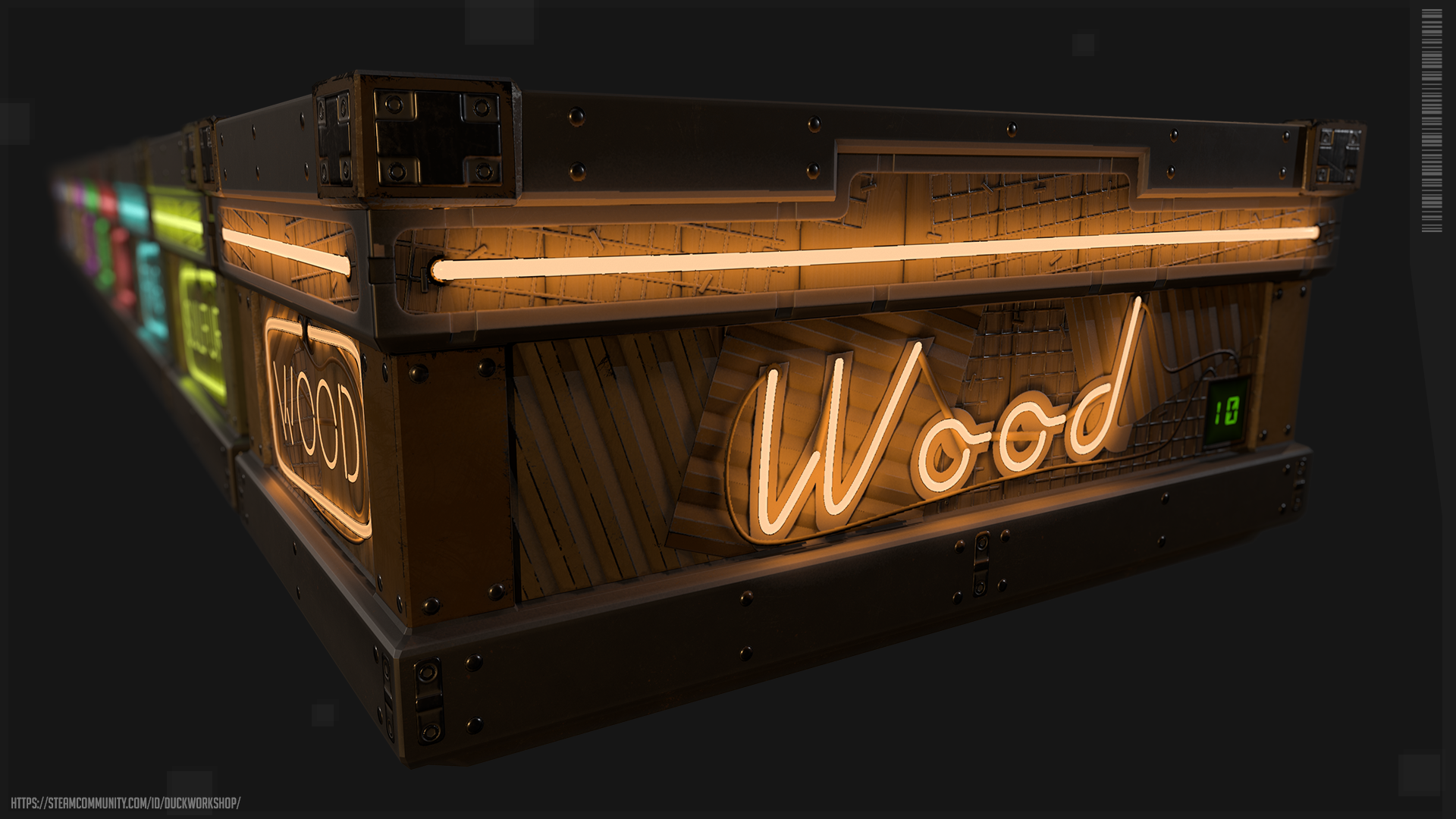 Neon Wood Storage