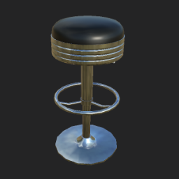 Retro Bar Stool - Black