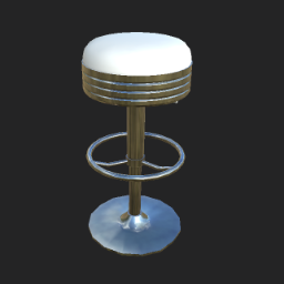Retro Bar Stool -White