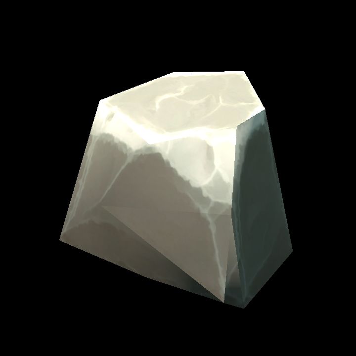 Rock - white, low-poly - 07 preview