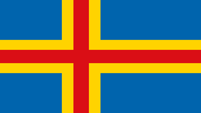 The flag of the Åland Islands
