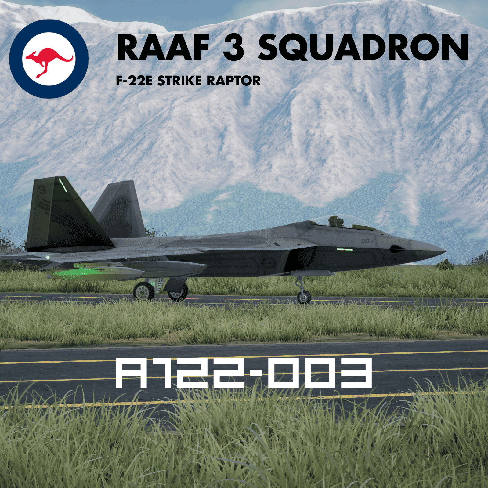 RAAF 3 Squadron - F-22E Strike Raptor preview